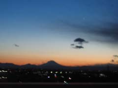 夕焼け富士山