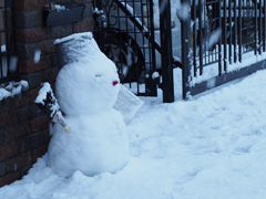 笑顔の雪だるま